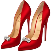 Isolated, ultra realistic, Christian Louboutin, pair of
Alana 100 embellished crêpe satin high heel pumps sticker