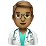 Nurse boy with glasses  sticker