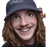 smiling boy in a hat sticker