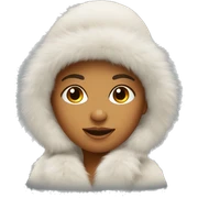 girl in fur hat sticker