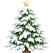 White Christmas tree sticker