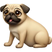 pug pooping sticker