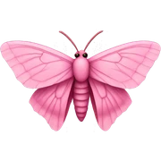 Pink moth sticker