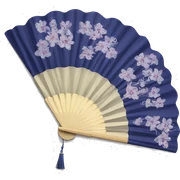 hand fan sticker