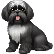 Black Shih tzu sticker