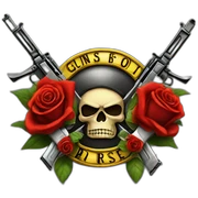 Logo of guns and roses sticker
