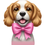 dog with a pink bow  sticker