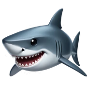 Shark with a top hat sticker