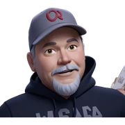 bearded boy in baseball cap sticker