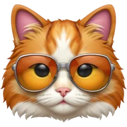 Cat with sunglasses sticker