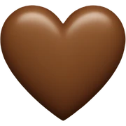 Brown heart  sticker
