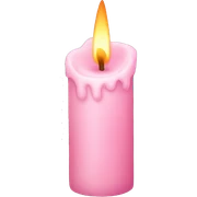 light pink candle sticker