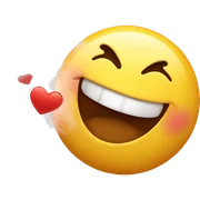 Smiley face blowing kiss sticker