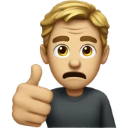 Annoyed thumbs up sticker