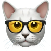 Cat with sunglasses sticker