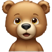 cute light brown bear  sticker