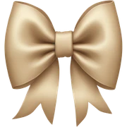 Beige bow  sticker