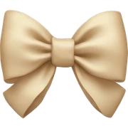 Beige bow sticker