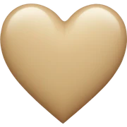 Beige heart  sticker
