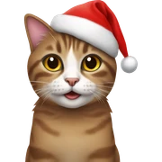 cat christmas sticker