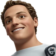 smiling boy in white shirt sticker