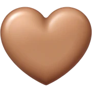 Brown pastel heart sticker