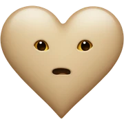 Beige heart  sticker