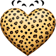 leopard heart sticker