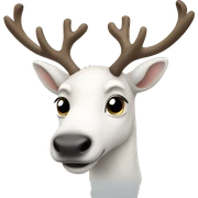 white-reindeer sticker