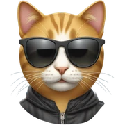 Cat with sunglasses sticker