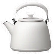 Light white aesthetic mini kettle sticker