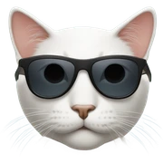 Cat with sunglasses sticker