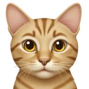 beige tabby cat sticker