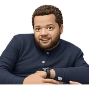 smiling boy with beard sticker
