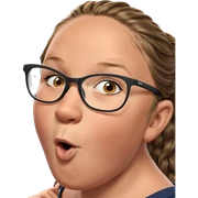 brown haired girl with glasses sticker