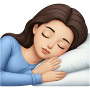 Brunette girl sleepin sticker