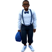 confident boy in white shirt sticker