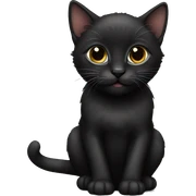 Black kitten sticker