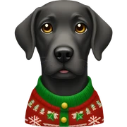 labrador in a christmas sweater sticker