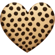Leopard print heart sticker