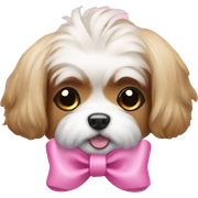 malshi dog with pink bow sticker