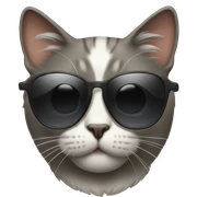 Cat with sunglasses sticker