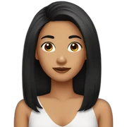 Black hair sticker