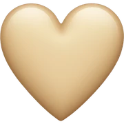 Beige heart  sticker