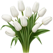 white tulip bouquet  sticker