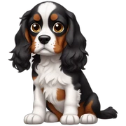 shrugging cavalier puppy sticker