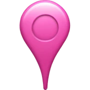 Pink location pin sticker