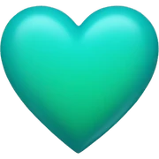 Color blue-green heart  sticker
