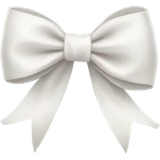 White bow sticker