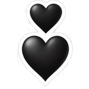 Black heart sticker